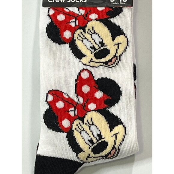 Disney Minnie Mouse Socks Womens Funny Novelty Cartoon Crew Gift - Picture 3 of 4